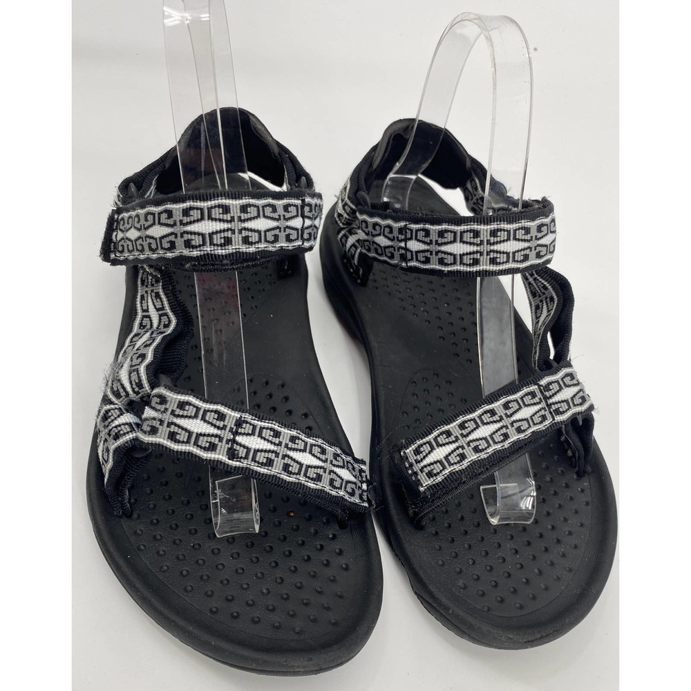 Teva Womens 7 Hurricane 3 Outdoor Black White Hiking Sport Water strappy sandals - Picture 2 of 6